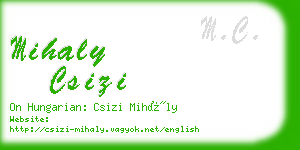 mihaly csizi business card
